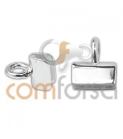 Fermoir plat 5 x 5 mm argent 925