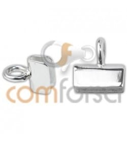 Fermoir plat 7 x 5 mm argent 925