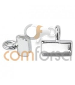 Fermoir plat 9 x 5 mm argent 925