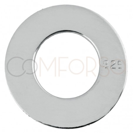 Anneau plat 15 mm argent 925