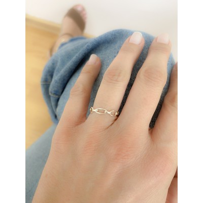 Bague chaîne argent 925