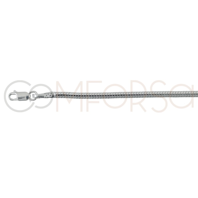 Queue de rat ronde 1.7mm argent 925ml