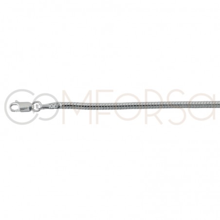 Queue de rat ronde 1.7mm argent 925ml