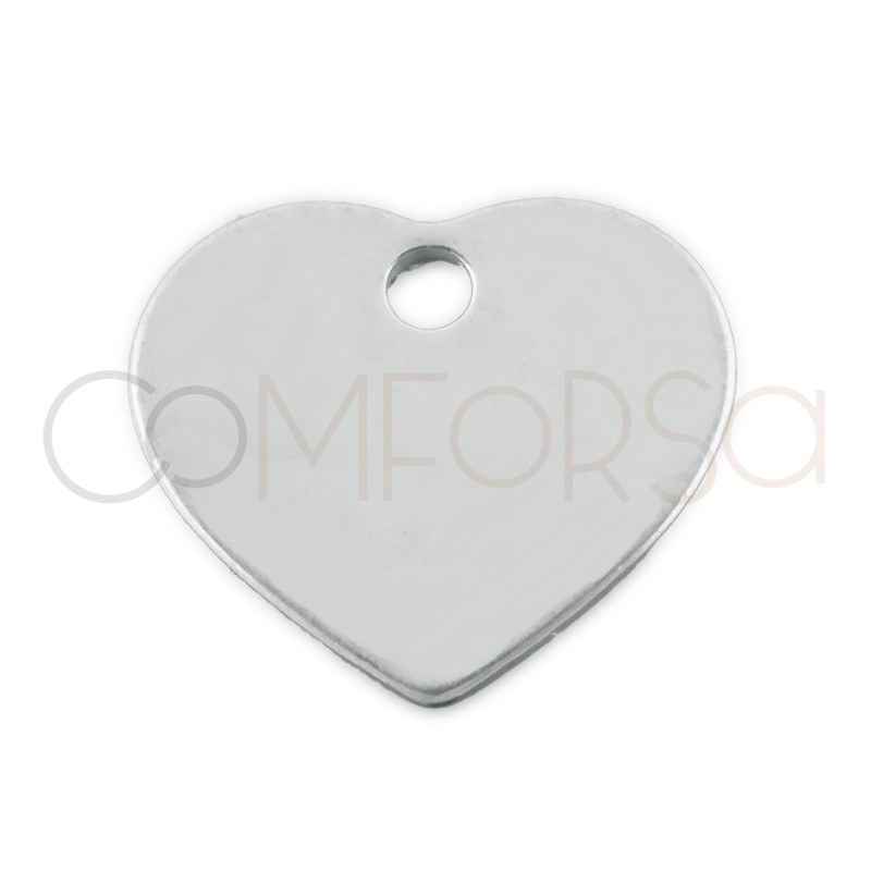 Médaille coeur 10 x 8.5mm argent 925