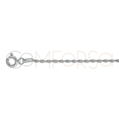 Maille corde 1.7 mm argent 925ml