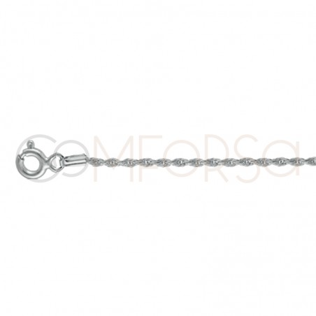 Maille corde 1.7 mm argent 925ml