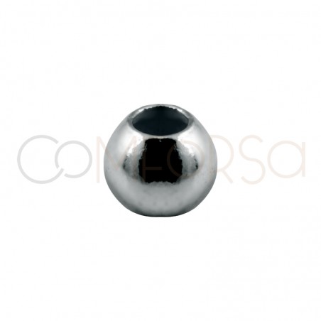 Boule lisse 2.5 mm argent 925 rhodié