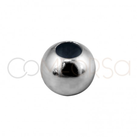 Boule lisse 3 mm argent rhodié