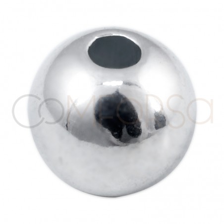 Boule lisse  6 mm (1,8) argent plaqué or lisse