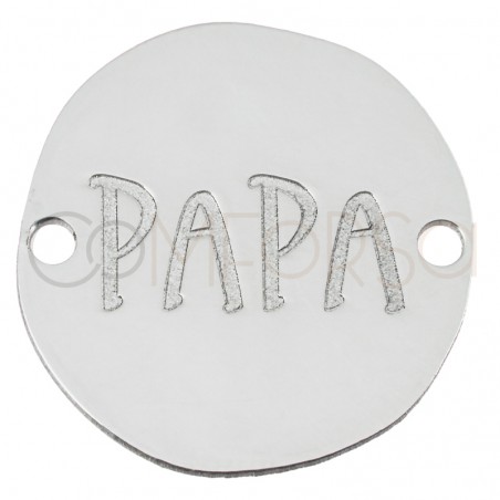 Intercalaire médaille "Papa" 17 mm argent 925