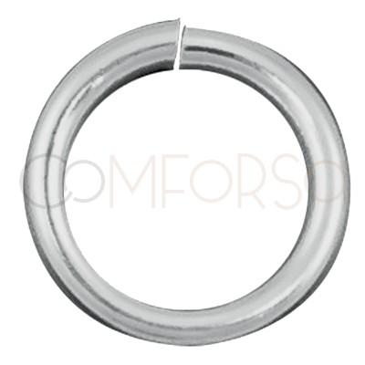 Anneau ouvert 6mm argent 925 plaqué or