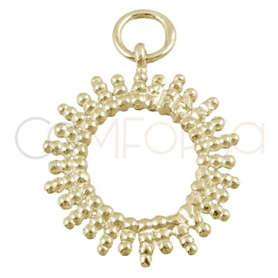 Pendentif soleil petites boules 15mm argent 925