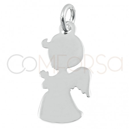 Pendentif garçon-ange priant 9 x 17mm argent 925 plaqué or