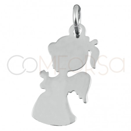 Pendentif fille-ange priant 9 x 17mm argent 925