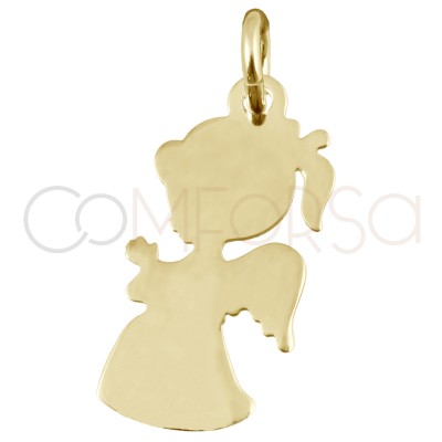 Pendentif fille-ange priant 9 x 17mm argent 925