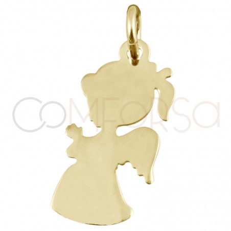 Pendentif fille-ange priant 9 x 17mm argent 925