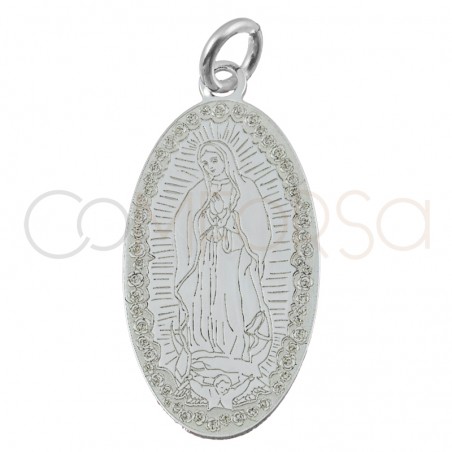 Gravure + Pendentif Vierge de Guadalupe 11 x 22mm argent 925