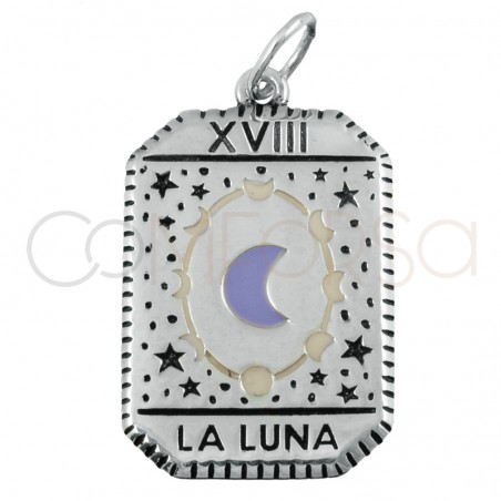 Pendentif tarot La Luna 14x20mm argent 925