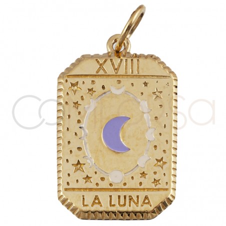 Pendentif tarot La Luna 14x20mm argent 925