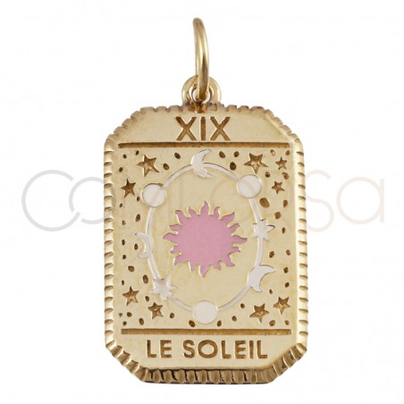 Pendentif tarot Le Soleil 14x20mm argent 925