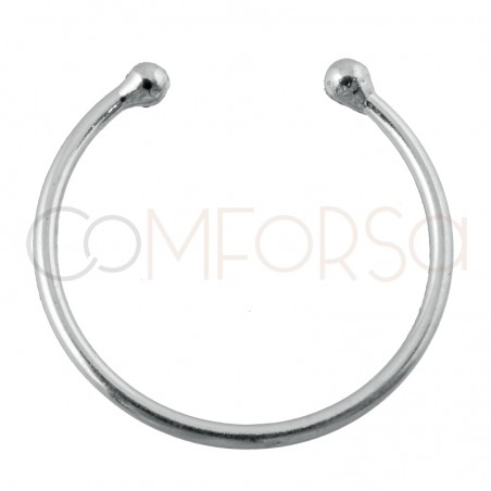 Intercalaire semi-circulaire 20 x 1.2mm argent 925