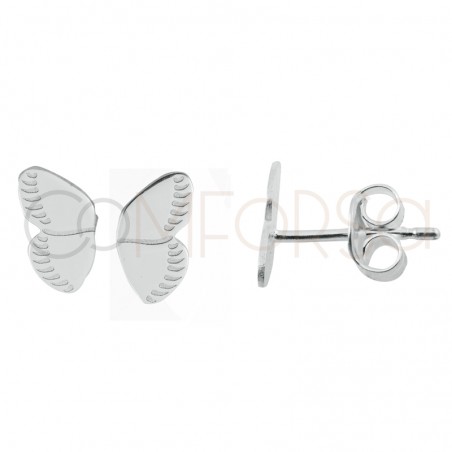 Boucles d’oreilles ailes de papillon 6x10mm argent 925