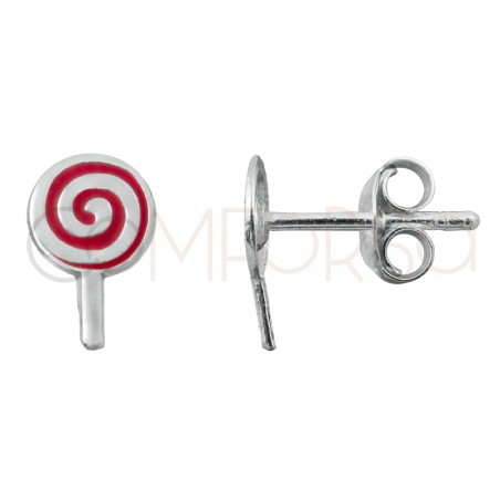 Boucles d’oreilles sucette spirale 5 x 8mm argent 925