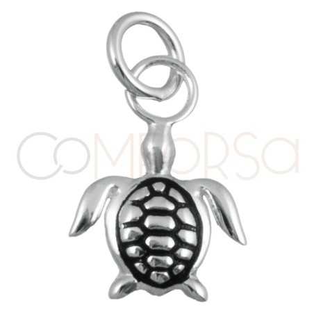 Pendentif tortue 8 x 8mm argent 925