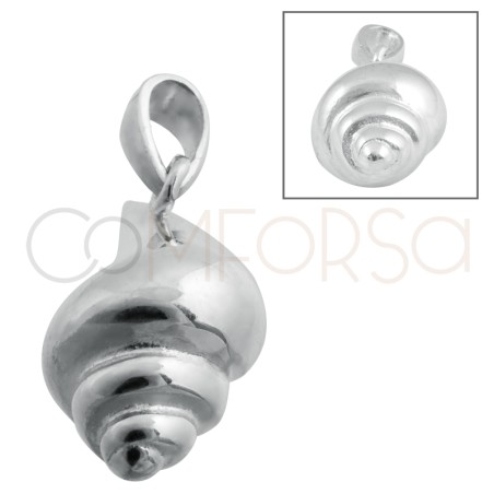 Pendentif coquille 10 x 16mm argent 925