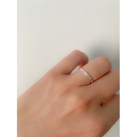 Bague étoile-lune 2mm argent 925