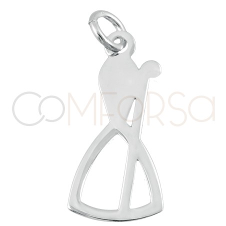 Pendentif “San Fermin” 9x19mm argent 925 plaqué or