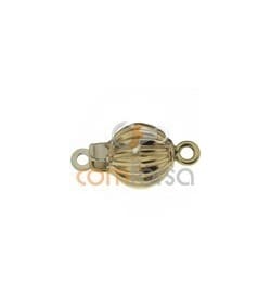 Fermoir Boule striée 7 mm Or 750 ml