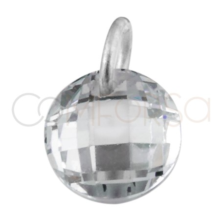 Pendentif zircone flottante crystal 6mm argent 925
 Finition-Argent 925ml