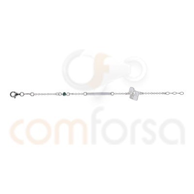 Bracelet gourmette infantile 13 + 2 cm argent 925