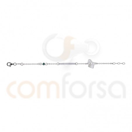 Bracelet gourmette infantile 13 + 2 cm argent 925