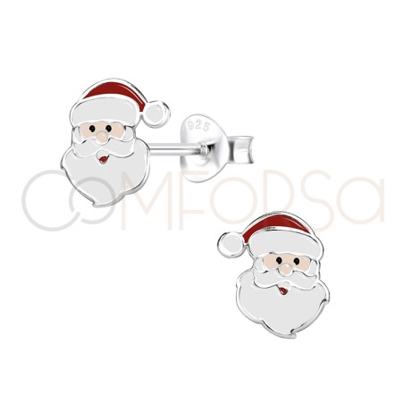 Boucles d’oreilles Père Noël 7 x 9mm argent 925