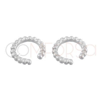 Ear cuff petites boules 11.5mm argent 925 plaqué or