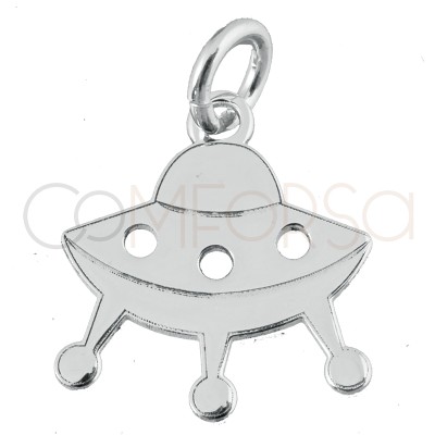 Pendentif vaisseau spatial 11.7x13mm argent 925 plaqué or