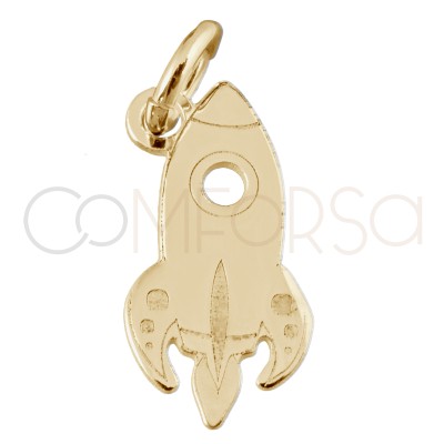 Pendentif fusée spatiale 6.7 x 13mm argent 925