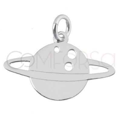 Pendentif planète 19 x 12mm argent 925 plaqué or