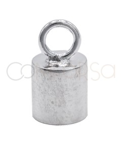 Tube renforcé avec anneau  6 x 6.1 mm argent 925