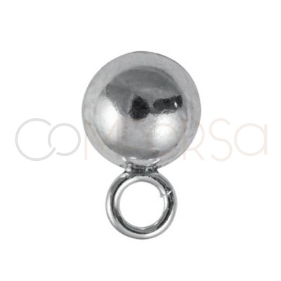 Boucle d'oreille demi-boule 5 mm argent 925ml