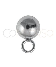 Boucle d'oreille demi-boule 5 mm argent 925ml