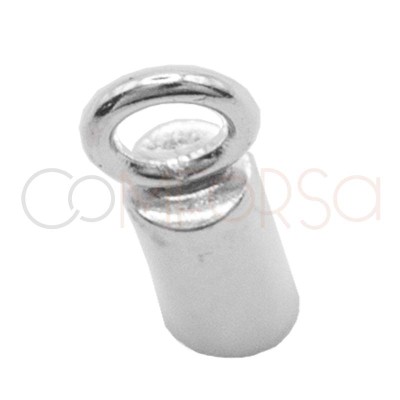 Tube renforcé avec anneau 6 x 3.1 mm argent 925