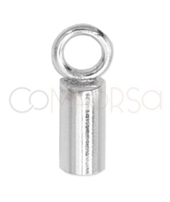 Tube renforcé avec anneau 6 x 3.1 mm argent 925