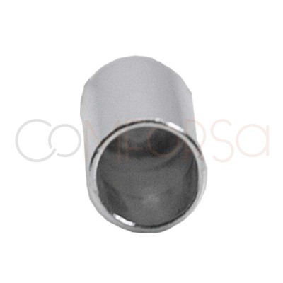 Tube renforcé avec anneau 4.1(Ø) x 6 mm argent plaqué or