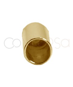 Tube renforcé avec anneau 3.1x 6 mm argent 925 plaqué or