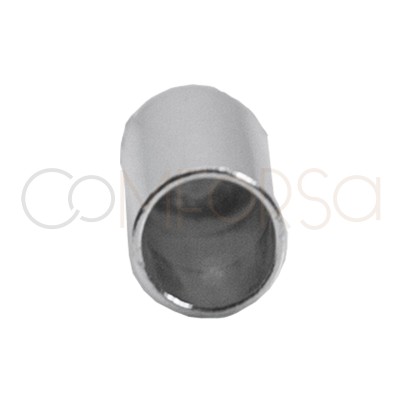 Tube ouvert avec anneau 6 x 3.1 mm argent 925