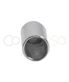 Tube ouvert avec anneau 6 x 3.1 mm argent 925