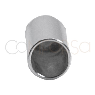 Tube renforcé avec anneau  6 x 6.1 mm argent 925